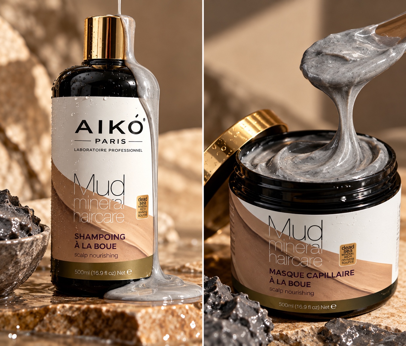 Textura șamponului și a măștii AIKÓ Paris Mud
